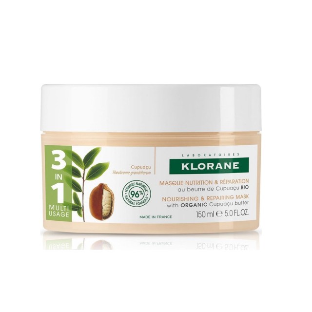 Klorane Cupuacu Nourishing & Repairing Mask 150ml (Μάσκα Θρέψης & Επανόρθωσης με Βιολογικό Cupuacu γ