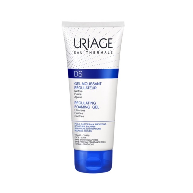 Uriage DS Regulating Foaming Gel 150ml (Ήπιο Τζελ Καθαρισμού για Πρόσωπο, Σώμα & Μαλλιά για την Ευαίσθητη Επιδερμίδα)