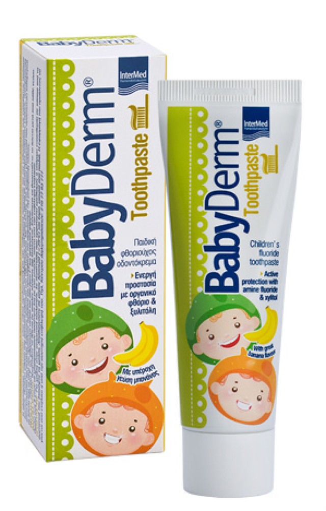 Intermed Babyderm Toothpaste Μπανάνα 250ppm 50ml (Οδοντόπαστα για Παιδιά)