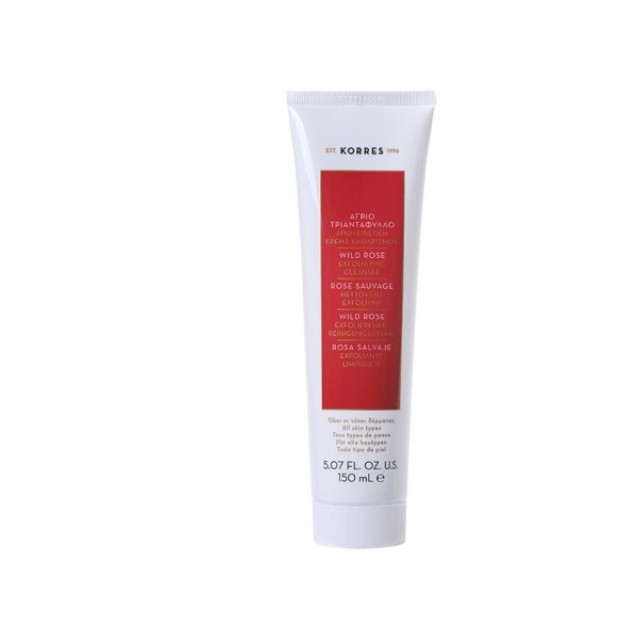 Korres Wild Rose Exfoliating Cleanser 150ml (Απολεπιστική Κρέμα Καθαρισμού)