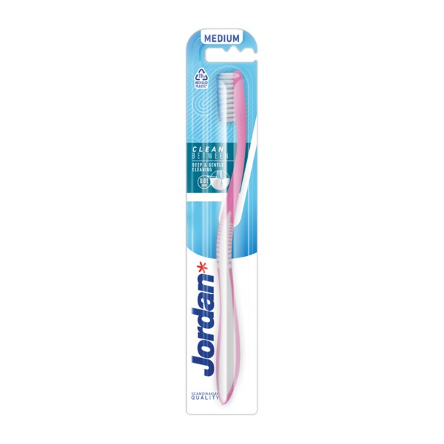 Jordan Clean Between Medium (Οδοντόβουρτσα με Πολύ Λεπτές Τρίχες - Μέτρια)