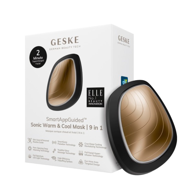 Geske Sonic Warm & Cool Mask 9in1 Gray (Συσκευή Περιποίησης Δέρματος με Τεχνολογίες Θέρμανσης, Ψύξης & Έξυπνων Τεχνολογιών Φωτός LED)