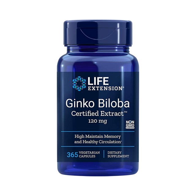 Life Extension Super Gingko Biloba Extra 120mg 365caps (Συμπλήρωμα Διατροφής για την Διατήρηση της Φυσιολογικής Νοητικής Λειτουργίας)