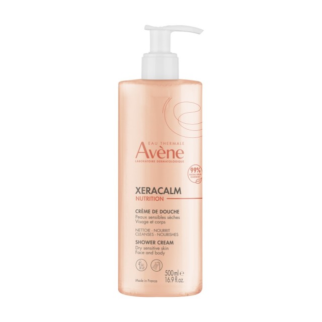 Avene Xeracalm Nutrition Shower Cream 500ml (Κρεμώδες Αφρόλουτρο Προσώπου & Σώματος για το Ευαίσθητο