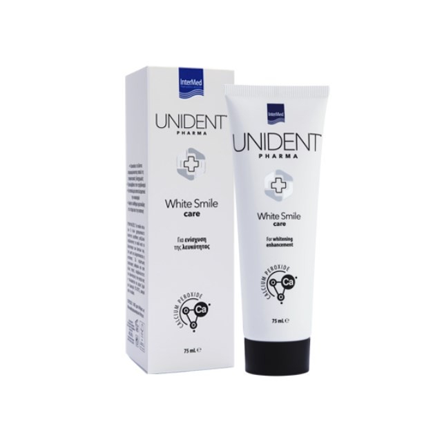 Unident Pharma White Smile Care Toothpaste 75ml (Οδοντόπαστα για Ενίσχυση της Λευκότητας των Δοντιών)