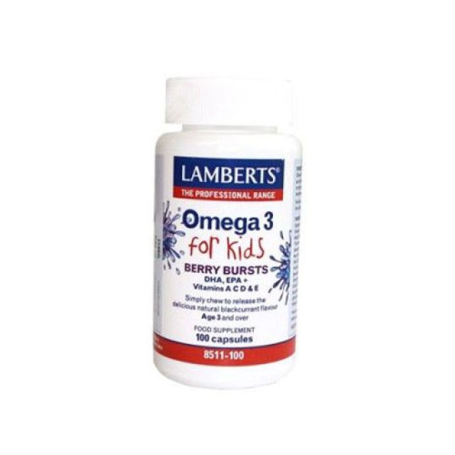 Lamberts Omega 3 For Kids Berry Bursts 100cap (Λιπαρά οξέα)