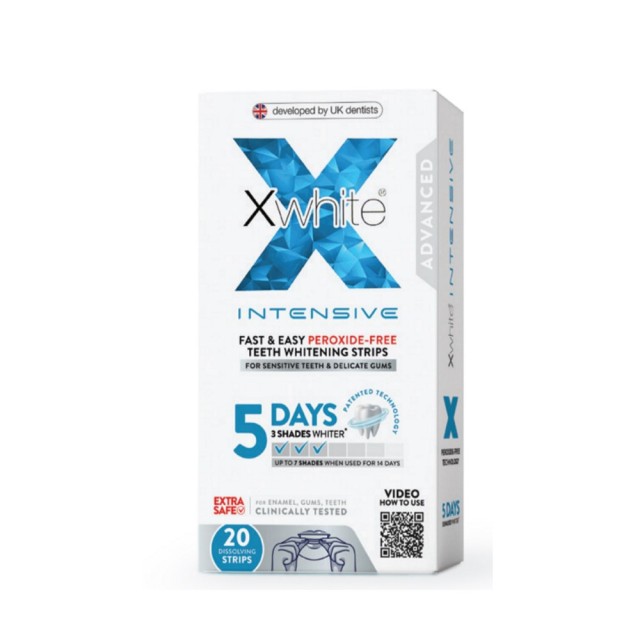 XWhite Intensive 5 Days 20ταινίες (Επαγγελματικές Ταινίες Λεύκανσης Δοντιών για Έντονη Λεύκανση σε 5 Ημέρες)