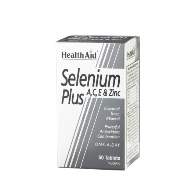 Health Aid Selenium Plus 200mg 60 tab (Πλήρης Αντιοξειδωτική Φόρμουλα)