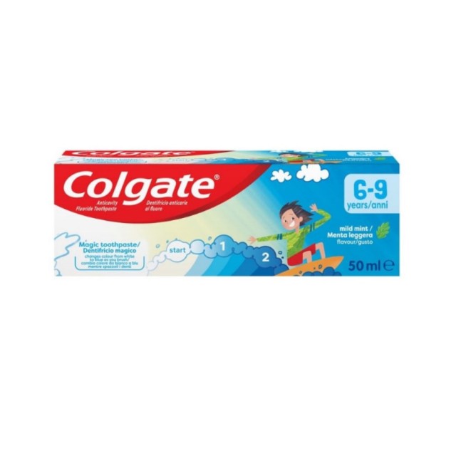 Colgate Kids Magic Toothpaste 6-9years 50ml (Παιδική Οδοντόκρεμα 6-9 Ετών με Ήπια Γεύση Μέντας)