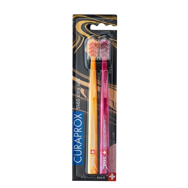 Curaprox CS 5460 Ultra Soft Duo Toothbrush Marble Edition 2τεμ (ΣΕΤ με 2 Πολύ Μαλακές Οδοντόβουρτσες)