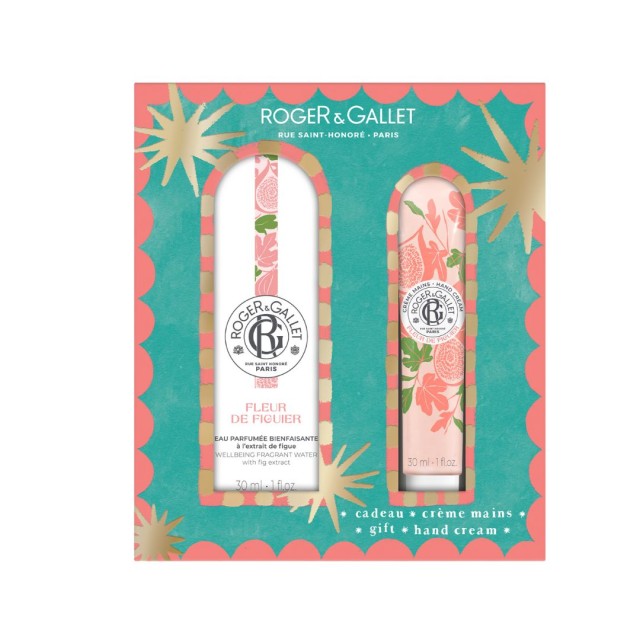 Roger & Gallet SET Fleur de Figuier Wellbeing Fragrant Water 30ml & ΔΩΡΟ Hand Cream 30ml (ΣΕΤ με Άρωμα & ΔΩΡΟ Ενυδατική Κρέμα Χεριών με Σύκο, Musk & Γκρέιπφρουτ)