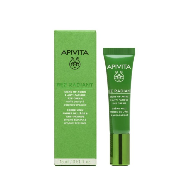 Apivita Bee Radiant Signs of Aging & Anti-Fatigue Eye Cream 15ml (Κρέμα Ματιών για Σημάδια Γήρανσης & Ξεκούραστη Όψη)