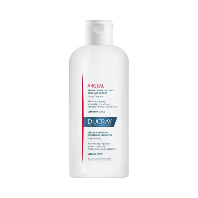 Ducray Argeal Sebum Absorbing Tratment Shampoo 200ml (Σαμπουάν Κατά της Λιπαρότητας για Καθημερινή Χ