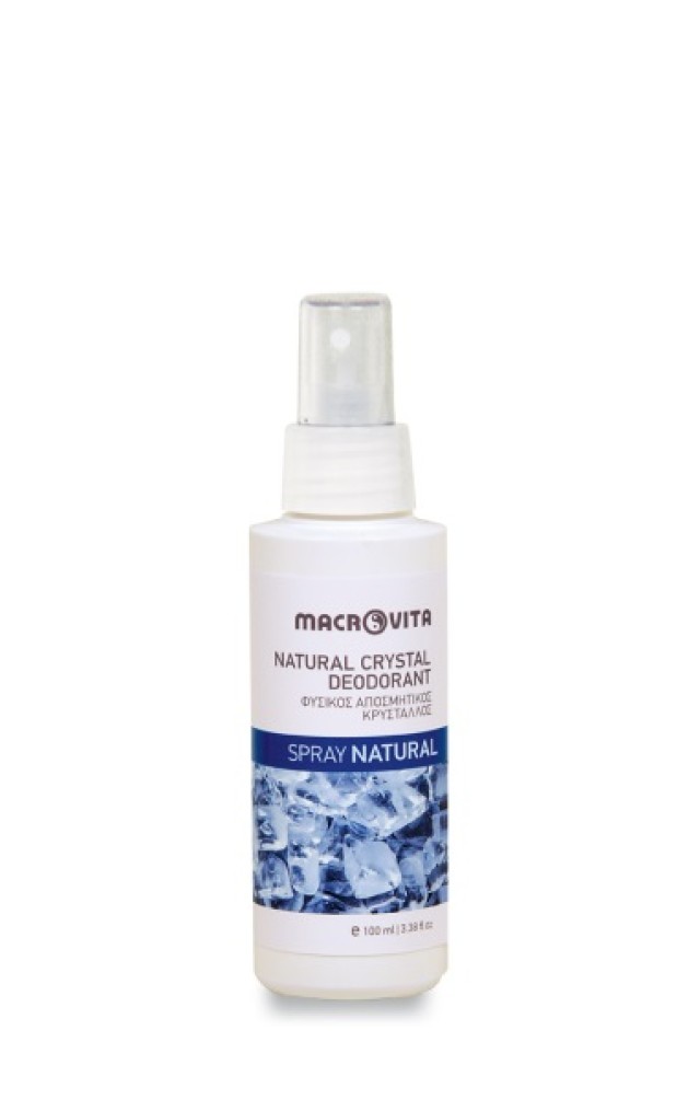 Macrovita Natural Crystal Deodorant Φυσικός Κρύσταλλος Spray Natural 100ml 