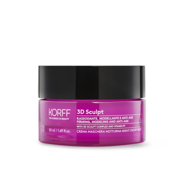 Korff 3D Sculpt Face & Neck Cream Mask Boosting Effect 50ml (Αντιρυτιδική Κρέμα/Μάσκα Νύχτας Προσώπου & Λαιμού)