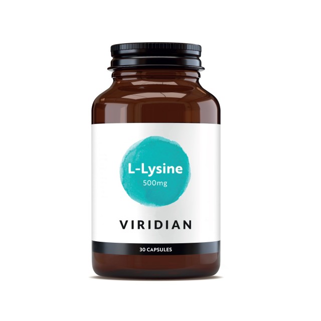 Viridian L-Lysine 500mg 30caps (Συμπλήρωμα Διατροφής για την Ενίσχυση των Μυών)