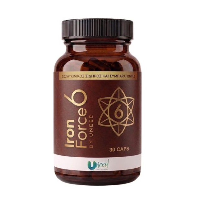 Uneed Iron Force 60caps (Συμπλήρωμα Διατροφής με Δισγλυκινικό Σίδηρο)