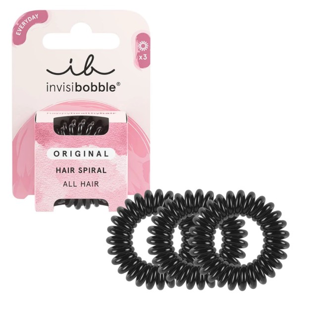 Invisibobble Original Hair Spiral True Black 3pcs