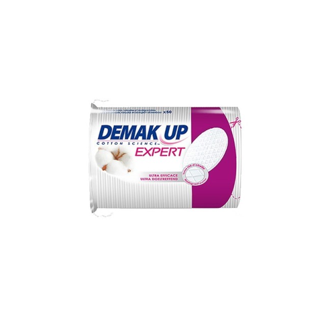 Demak Up Expert Cotton Oval Pads 50pcs (Οβάλ Δίσκοι Ντεμακιγιάζ 50τεμ)