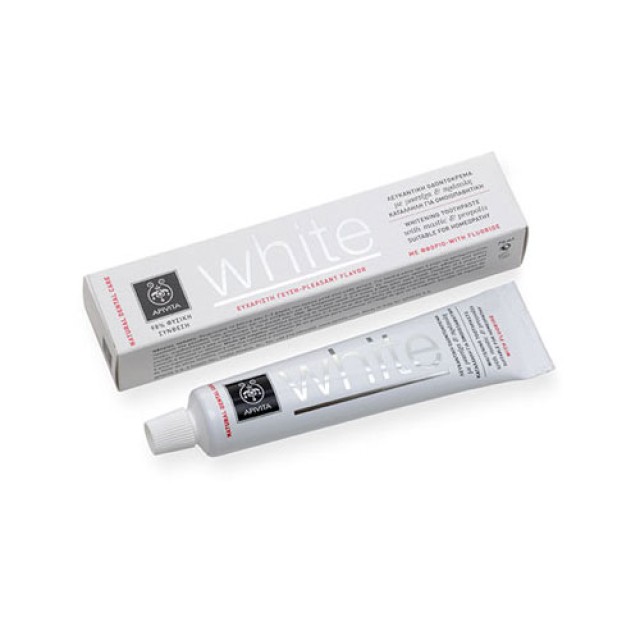 Apivita Toothpaste White with Mastic & Propolis 75ml (Οδοντόκρεμα με Μαστίχα & Πρόπολη) 