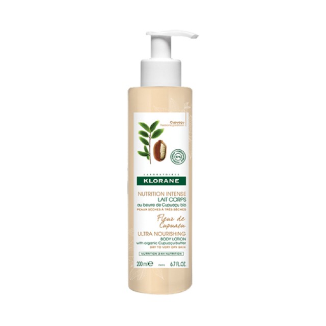 Klorane Cupuacu Fleur De Cupuacu Nourishing Body Lotion 200ml (Ενυδατικό Γαλάκτωμα Σώματος με Bούτυρο Cupuaçu) 