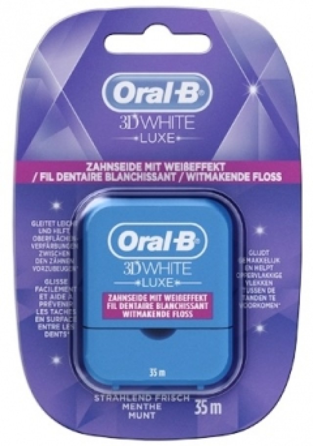 Oral B 3D White Floss 35m (Οδοντικό Νήμα Κατά των Λεκέδων Ανάμεσα στα Δόντια)