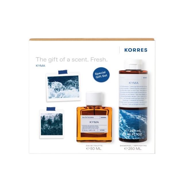 Korres SET Kyma Eau De Toilette 50ml & Shower Gel 250ml (ΣΕΤ με Ανδρικό Άρωμα με Νότες Θάλασσας & Αφρόλουτρο)