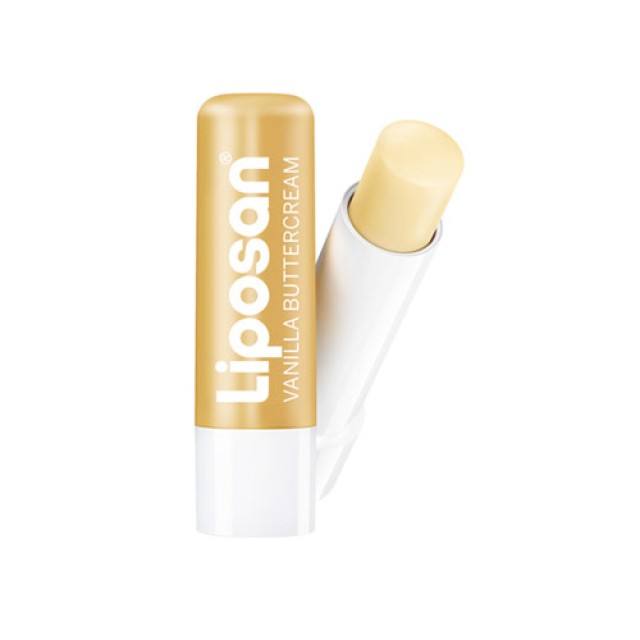 Liposan Buttercream Vanilla Caring Lip Balm 4.8gr (Ενυδατικό Balm Χειλιών με Άρωμα Bουτυρόκρεμας Bαν