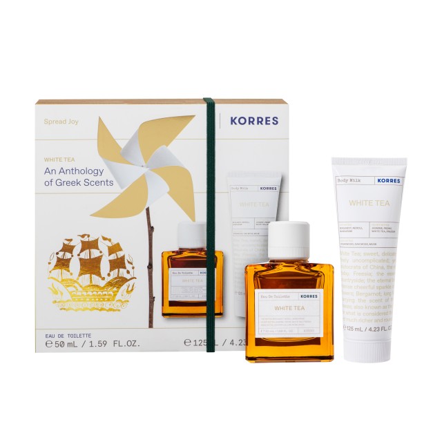 Korres SET White Tea Eau de Toilette 50ml & White Tea Body Milk 250ml