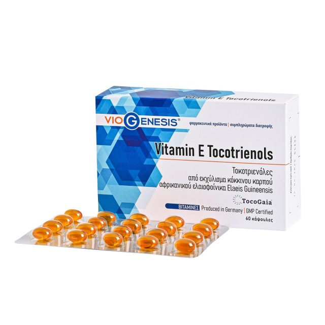 Viogenesis Vitamin E Tocotrienols 60softgels (Συμπλήρωμα Διατροφής με TocoGaia™ που Παρέχει Βιταμίνη Ε)