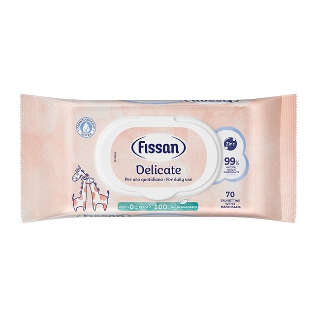Fissan Delicate Wipes 70τεμ (Υγρά Μαντηλάκια για Μωρά)