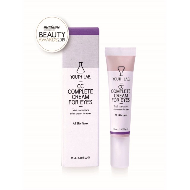 YOUTH LAB CC Complete Cream For Eyes 15ml (Ενυδατική Κρέμα Ματιών με Χρώμα) 