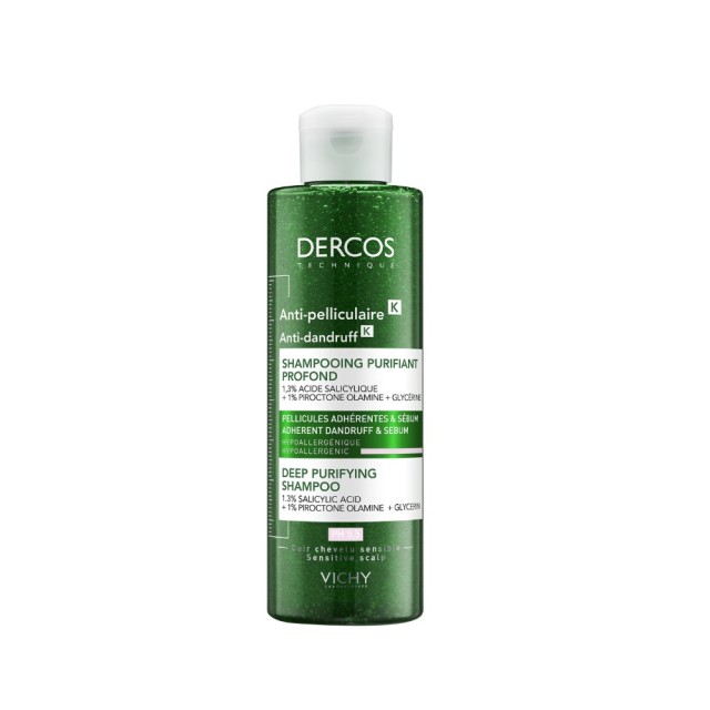 Vichy Dercos Deep Purifying Anti-Dandruff Shampoo 250ml (Σαμπουάν Kατά της Πιτυρίδας)