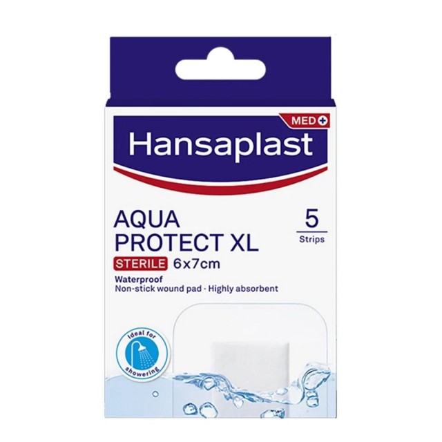 Hansaplast Aqua Protect XL 6x7cm 5τεμ (Αδιάβροχα Επιθέματα για την Κάλυψη Μεσαίων & Μεγαλύτερων Πληγ