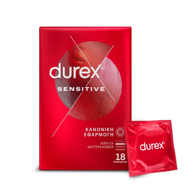 Durex Sensitive Thin Feel 18τεμ (Πολύ Λεπτά Προφυλακτικά για Καλύτερη Αίσθηση)