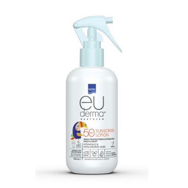 Intermed Euderma Babyderm Sunscreen Lotion SPF50 200ml