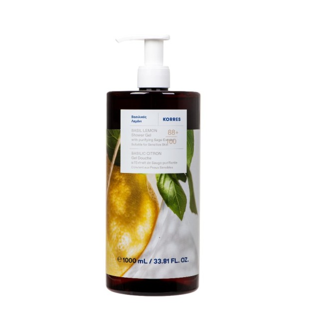 Korres Basil Lemon Shower Gel 1000ml