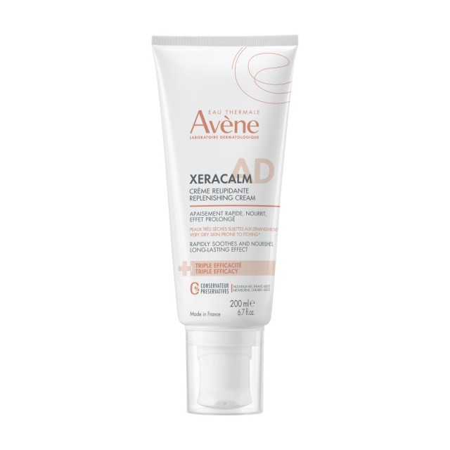 Avene Xeracalm AD Replenising Cream 200ml (Κρέμα Αναπλήρωσης Λιπιδίων για Πολύ Ξηρό/Ατοπικό Δέρμα)