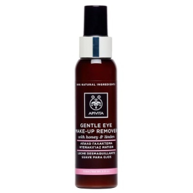 Apivita Gentle Eye Make Up Remover 100ml (Απαλό Γαλάκτωμα Ντεμακιγιάζ Ματιών με Τίλιο & Μέλι)