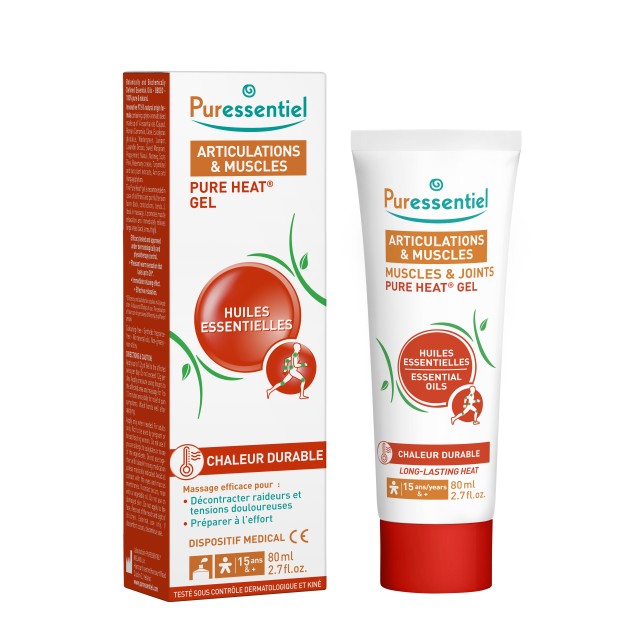 Puressentiel Muscles & Joints Pure Heat Gel 80ml (Θερμαντικό Τζελ για Ανακούφιση από τη Δυσκαμψία & την Ένταση)