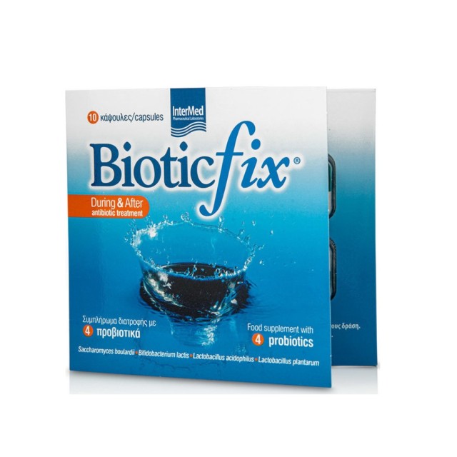 Intermed Biotic Fix 10caps (Τρόφιμο Ειδικής Διατροφής με 4 Προβιοτικά) 