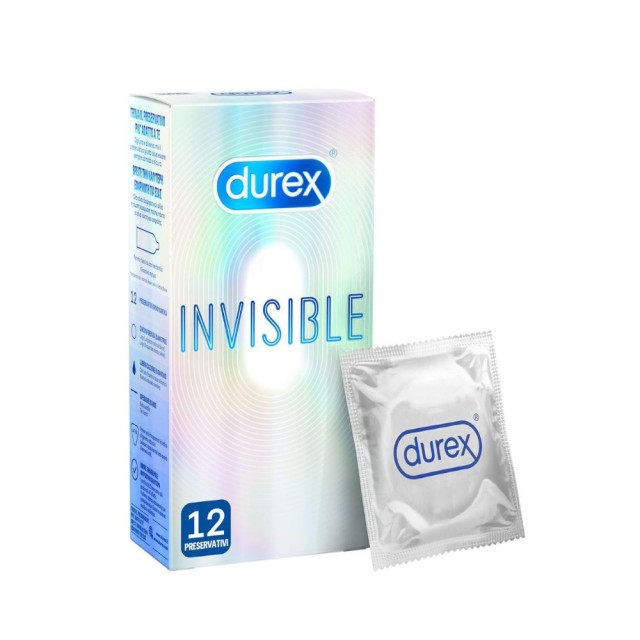 Durex Invisible 12pcs (Εξαιρετικά Λεπτά Προφυλακτικά)