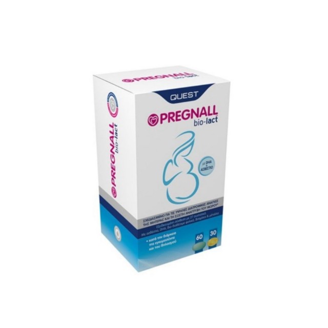 Quest Pregnall Bio Lact 60tabs & 30caps (Συμπλήρωμα Διατροφής Για Εγκύους 60καψ & 30ταμπ)