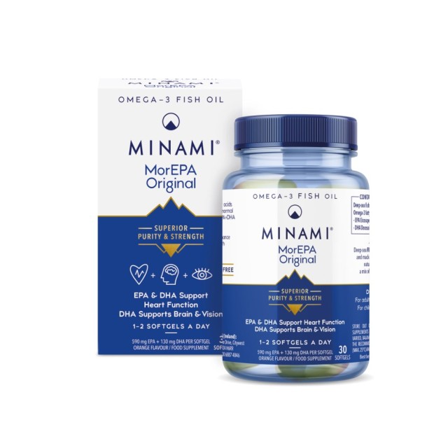 Minami MorEpa Original 30caps (Συμπλήρωμα Διατροφής για την Καλή Λειτουργία του Καρδιαγγειακού Συστή