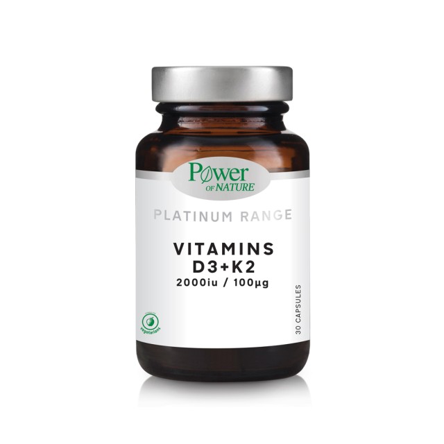 Power Health Platinum Vitamins D3+K2 2000iu/100μg 30caps (Συμπλήρωμα Διατροφής με Bιταμίνες D3 & K2)