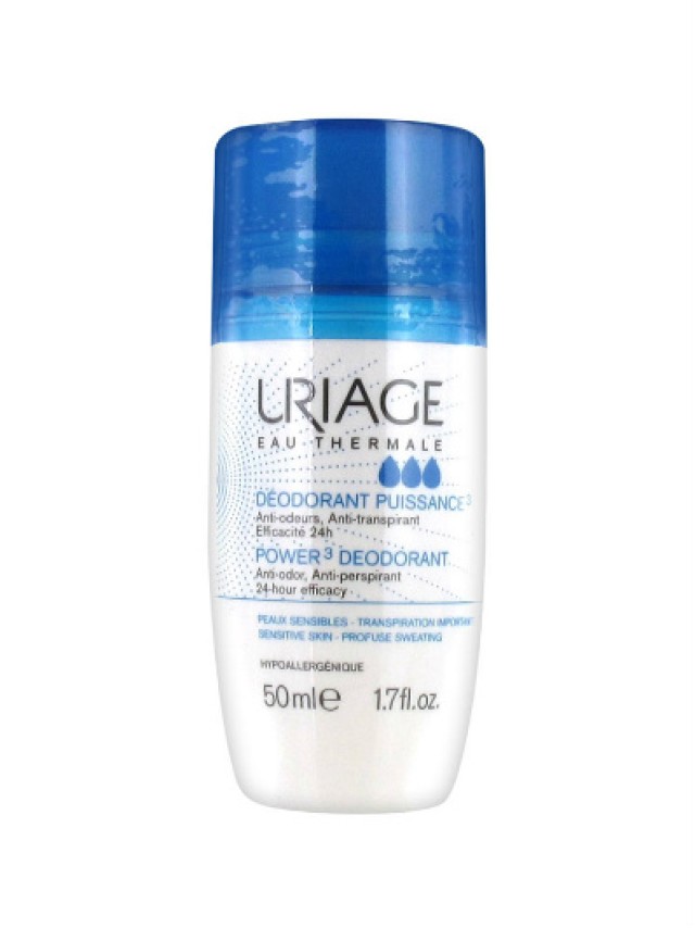 Uriage Deodorant Power 3 50ml (Υποαλλεργικό Αποσμητικό σε Roll On Μορφή) 