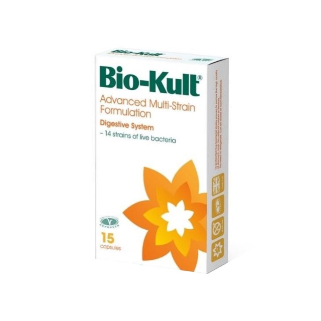 Bio-Kult Advanced 15caps (Προηγμένη Φόρμουλα Προβιοτικών για την Ενίσχυση του Πεπτικού & Ανοσοποιητικού Συστήματος)