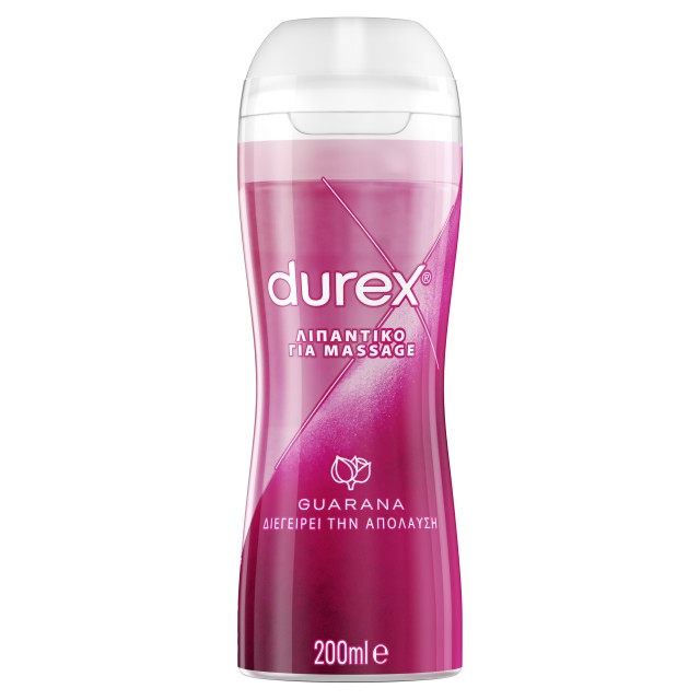 Durex Massage Guarana Stimulating Lube 200ml (Λιπαντικό & Τζέλ για Μασάζ 2σε1)