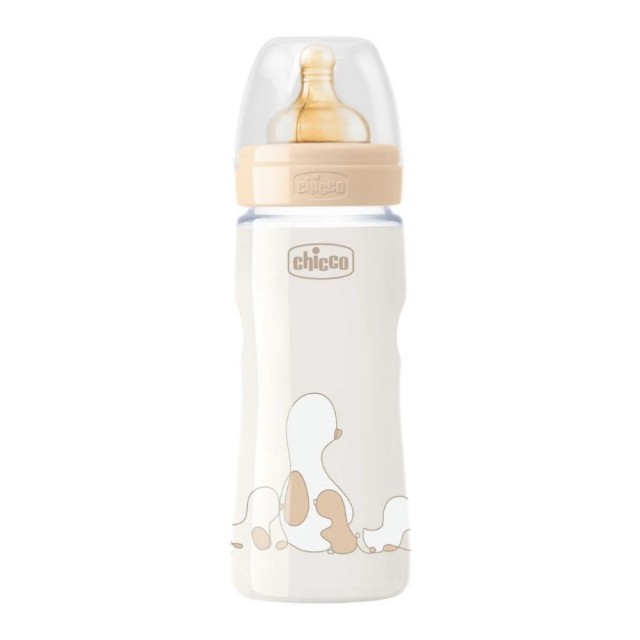 Chicco Original Touch Plastic Baby Bottle Unisex 27634-30 330ml 4m+ (Πλαστικό  Μπιμπερό με Θηλή Καουτσούκ 4m+)