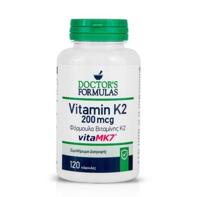 Doctors Formula Vitamin K200mcg 120caps (Συμπλήρωμα Διατροφής με Βιταμίνη Κ2)